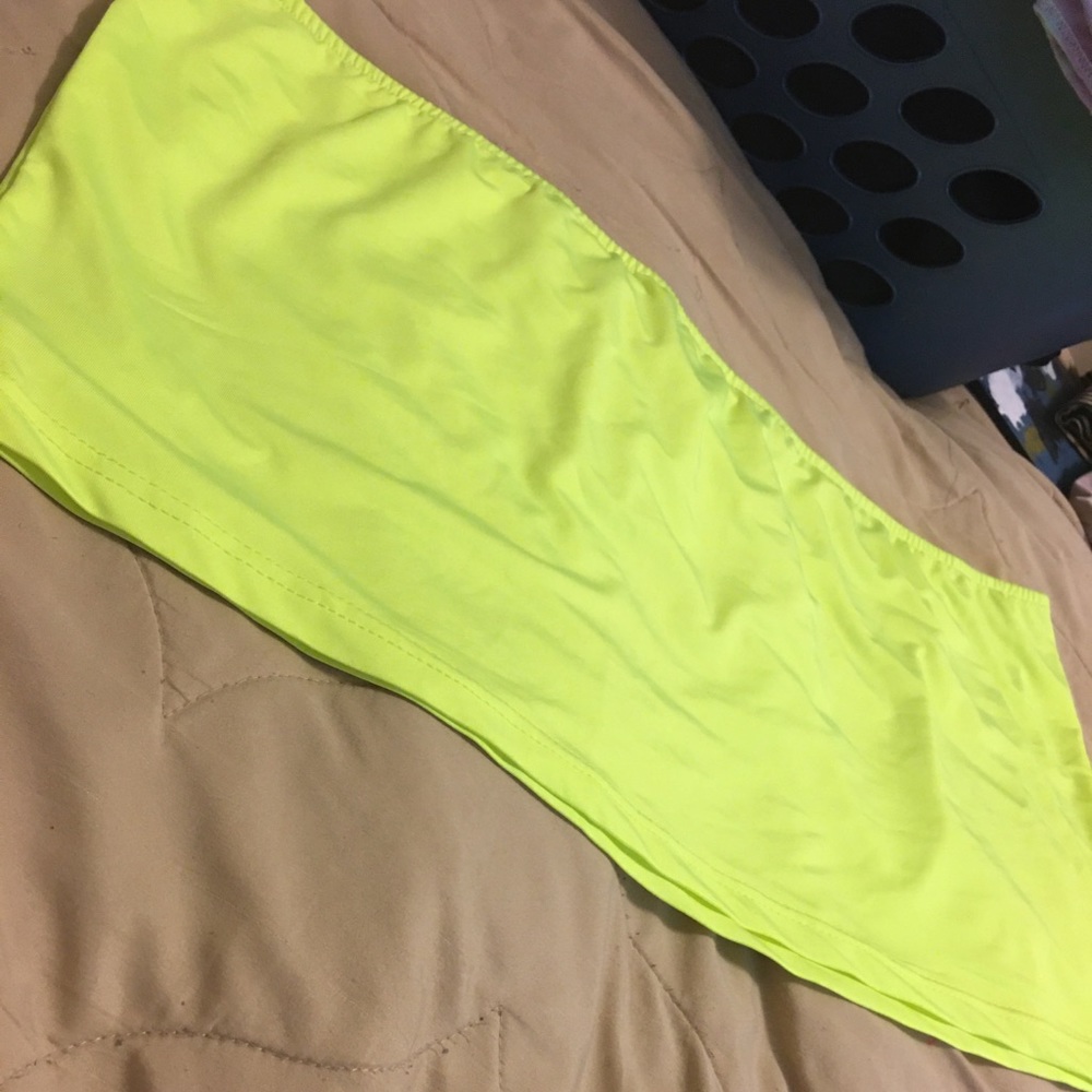 Neon  green tube Bando top
